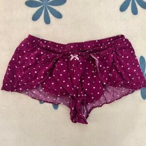 Y2K coquette polkadot micro low rise shorts - ruffle detailing